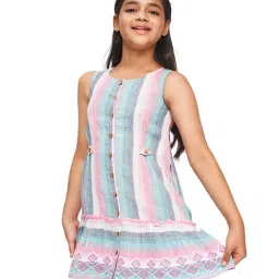 Global Desi Girl Multicolor Striped Dress-image-60