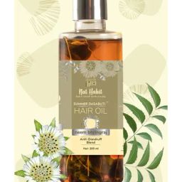 Nat Habit Neem Bhringraj Summer Hair Oil Anti Dandruff Blend - 200 ml-picture-33