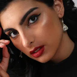 Sohi Gold Plated Designer Stone Party Drop Earring For Women image 2