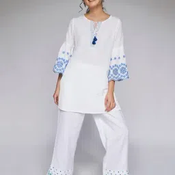 Global Desi White Mid Rise Pants-picture-19