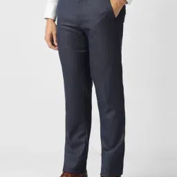 Van Heusen Navy Slim Fit Trousers image 3