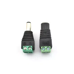 Invento 5.5x2.1mm DC Female Plug and DC Male Jack Plugto Screw Terminal Connector ISC 1526-A4 image 1