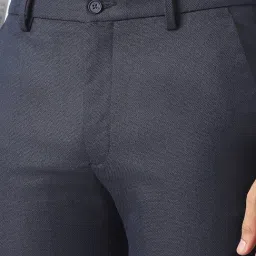 Van Heusen Navy Slim Fit Trousers image 4