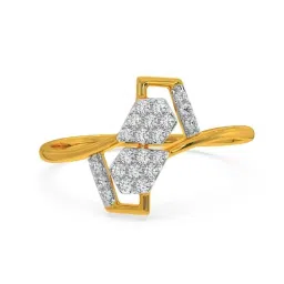 Kisna Diamond & Gold Jewellery Melody 18k (750) Diamond & Gold Ring For Women image 2