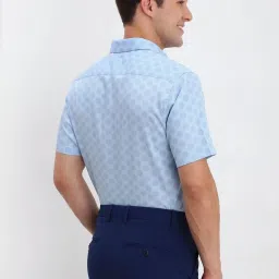 Allen Solly Blue Cotton Slim Fit Printed Shirt image 2