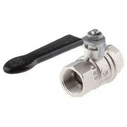 RS PRO Nickel Plated Brass Full Bore 2 Way Ball Valve BSPP 19.05 mm 40 bar Operating Pressure, 7335189 image 2