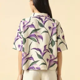 Allen Solly Beige Regular Fit Floral Print Top image 2