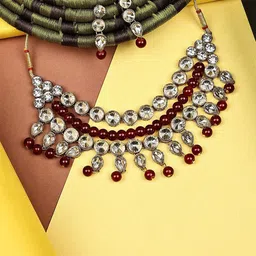 Dhivara Kundan Studded Jewellery Set-image-80