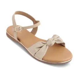 Tresmode Women's Beige Ankle Strap Sandals-picture-21