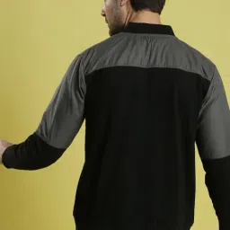 Campus Sutra Black & Olive Full Sleeves Windcheater Jacket image 2