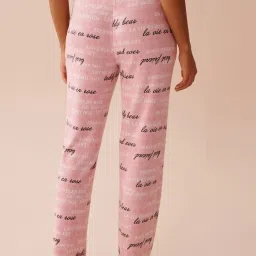 La Vie En Rose Pink Polyester Printed Pyjamas image 2