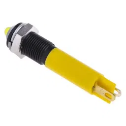 RS PRO Yellow Panel Mount Indicator 24V DC, Mounting Hole Size 6 mm, Termination Type Solder Tab, Model No 210349 image 4
