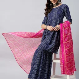 Inweave Pink Cotton Printed Dupatta image 2