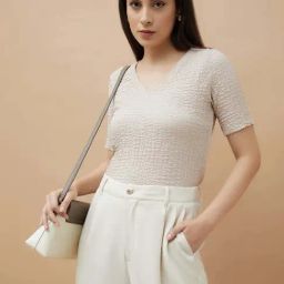 Code By Lifestyle Light Beige Regular Fit Top-picture-40