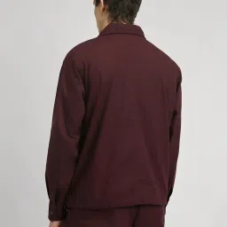 Forever 21 Purple Cotton Regular Fit Striped Jacket image 2