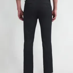 Arrow Black Slim Fit Texture Trousers image 2