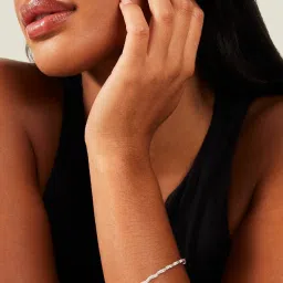 Accessorize London Women's Silver plated Wiggle Chain Bracelet image 2