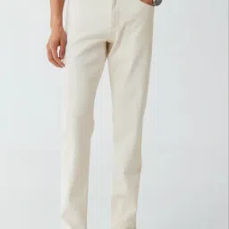 Andamen Off-White Regular Fit Jeans-image-0