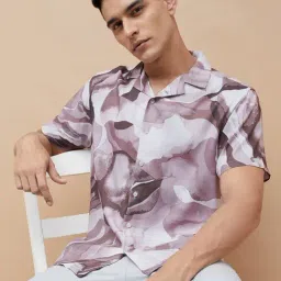 Code By Lifestyle Pink Regular Fit Printed Shirt-picture-48