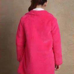 One Friday Kids Pink Regular Fit Overcoat image 2