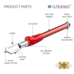ULTRAFAST Glass Oil Cutter 17.78 cm (7 Inch) Multi, UF-OGC-10 (Pack of 10 Pcs) image 3