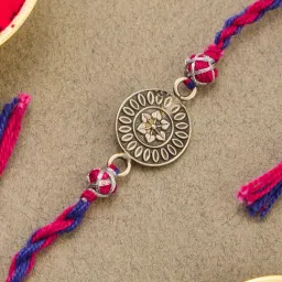 Fabindia Women Gold Solid Rakhi with Tie-Up Closure-picture-31