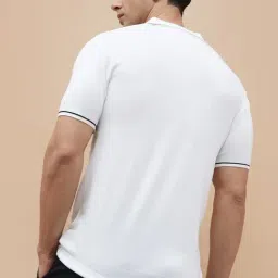Code By Lifestyle White Regular Fit Polo T-Shirt image 2