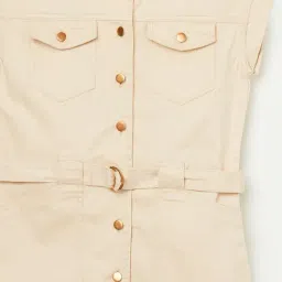 Fame Forever By Lifestyle Beige Regular Fit Dress image 3