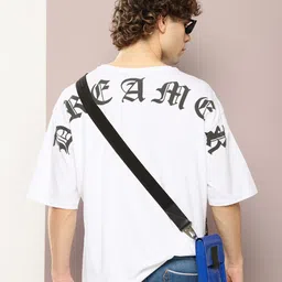 Kook N Keech Typography Printed Drop-Shoulder Sleeves Oversized Pure Cotton T-shirt-picture-25