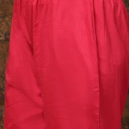 Stylum Pink Floral Printed Empire Pure Cotton Kurta With Trousers & Dupatta image 3