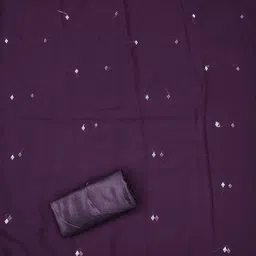 LeeliPeeri Designer Ethnic Motif Embroidered Sequinned Georgette Unstitched Dress Material image 4