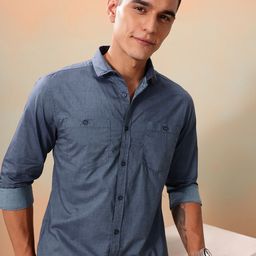 Mast & Harbour Solid Regular Fit Casual Shirt-picture-24