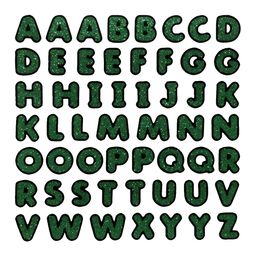 Comet Busters Green Self-Adhesive Uppercase Glitter Alphabet Stickers-picture-31
