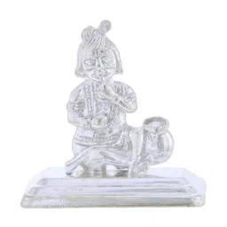 Sri Jagdamba Pearls Bal Krishna 0.8 Silver Divine Idol-picture-40