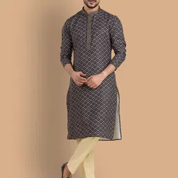 TRENDS OF ETHNIC Men Printed Thread Work Kurta-picture-22