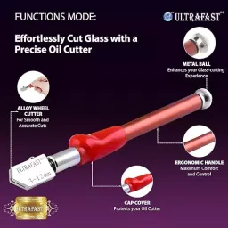 ULTRAFAST Glass Oil Cutter 17.78 cm (7 Inch) Multi, UF-OGC-10 (Pack of 10 Pcs) image 4