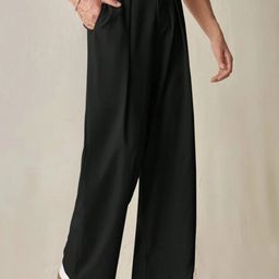 Next One Men Smart Loose Fit Easy Wash Pleated Trousers-picture-6