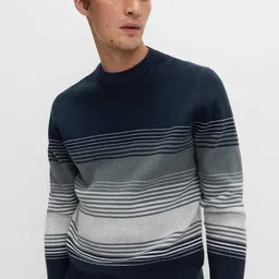 Marks & Spencer Men Striped Round Neck Pullover-picture-25