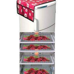 Dakshya Industries Fridge Top Cover and Fridge Mat Combo Set of 5-picture-39