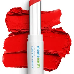 Mama Earth Soft Matte Long Stay Lipsticks with Jojoba Oil & Vitamin E for 12 Hour Long Stay - 08 Red Dhalia - 3.5 g-picture-27