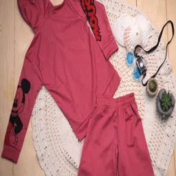 BLOOD PANTHER Boys Mickey Mouse Printed Hooded Sweatshirt With Shorts image 2