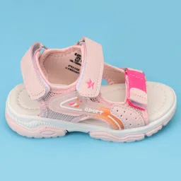 Cute Walk by Babyhug Velcro Closure Sandals With Sport Applique - Pink image 3