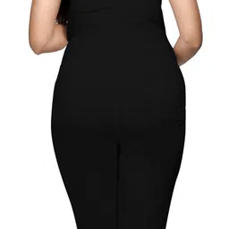Mom for sure by Ketki Dalal Solid Slim Fit Stretchable Maternity Pant - Black image 5