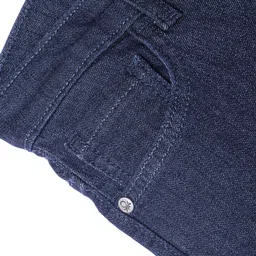 UCB Woven Full Length Solid Jeans - Navy Blue image 4