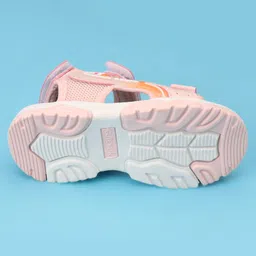 Cute Walk by Babyhug Velcro Closure Sandals With Sport Applique - Pink image 4