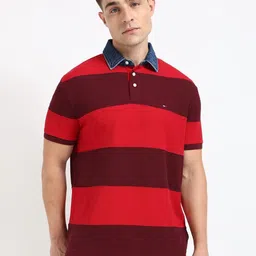 Tommy Hilfiger Men Striped Polo Collar Cotton T-shirt-picture-30