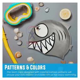 UDKI Fish Design Swimming Cap for Kids Durable, Comfortable, and Ideal for Boosting Swimming Skills & Confidence in The Water (25) image 5