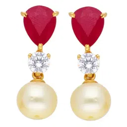 Sri Jagdamba Pearls 22 kt Gold Earrings-picture-16