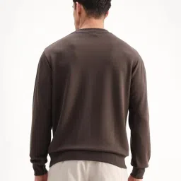 Rare Rabbit Brown Modal Printed Regular Fit Sweatshirt image 2