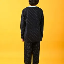 Anthrilo Boys Black Printed Full Sleeves Night Suits image 2